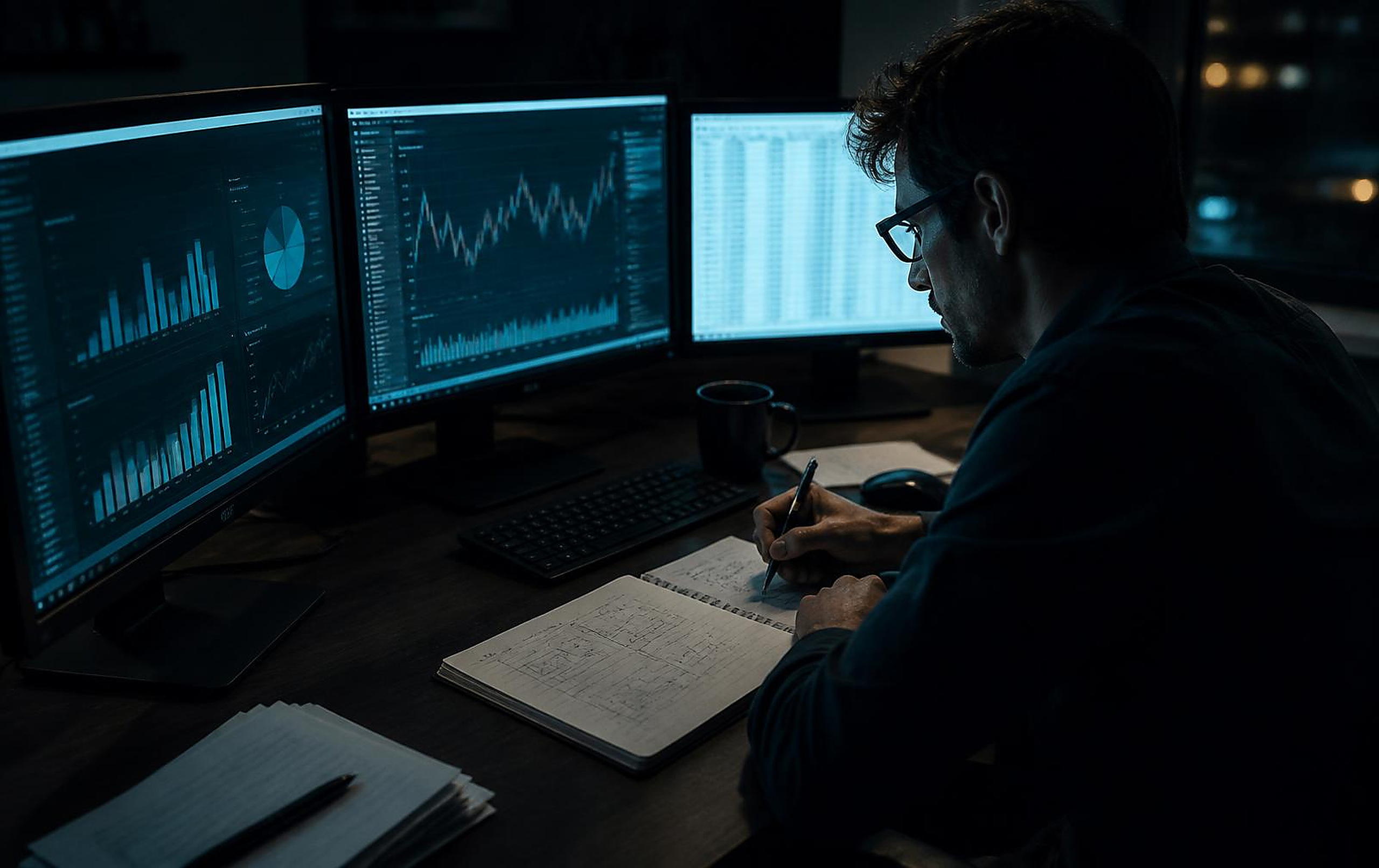 Lifetime value, not one-off conversions — Analyst desk with dashboards charting operational performance data