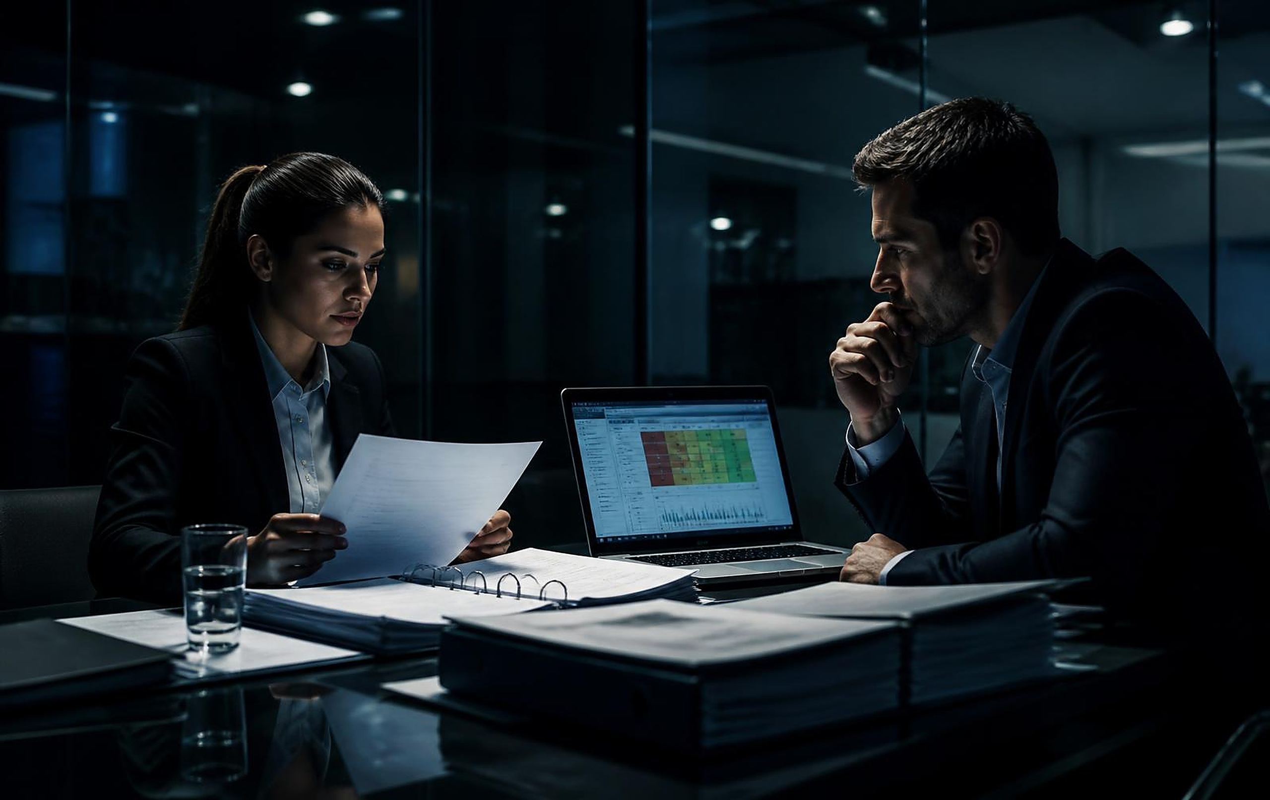 Governance and data protection — Security team reviewing evidence packs and control records ahead of an audit